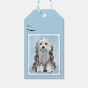 Lowchen Malerei - Niedliche Original Hunde Kunst Geschenkanhänger