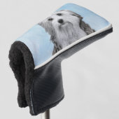 Lowchen Malerei - Niedliche Original Hunde Kunst Golf Headcover (3/4 Vorderseite)
