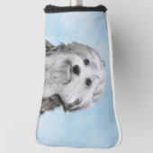 Lowchen Malerei - Niedliche Original Hunde Kunst Golf Headcover (Rotieren 90)