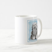 Lowchen Malerei - Niedliche Original Hunde Kunst Kaffeetasse (VorderseiteRechts)