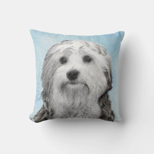 Lowchen Malerei - Niedliche Original Hunde Kunst Kissen