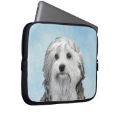 Lowchen Malerei - Niedliche Original Hunde Kunst Laptopschutzhülle (Vorne Rechts)