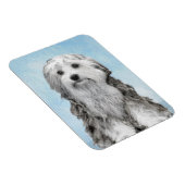 Lowchen Malerei - Niedliche Original Hunde Kunst Magnet (Rechte Seite)