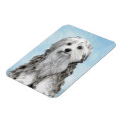 Lowchen Malerei - Niedliche Original Hunde Kunst Magnet (Linke Seite)