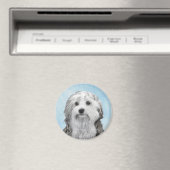 Lowchen Malerei - Niedliche Original Hunde Kunst Magnet (In Situ (Geschirrspüler))