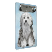 Lowchen Malerei - Niedliche Original Hunde Kunst Mini Klemmbrett (Schrägansicht)