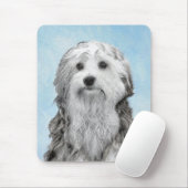 Lowchen Malerei - Niedliche Original Hunde Kunst Mousepad (Mit Mouse)