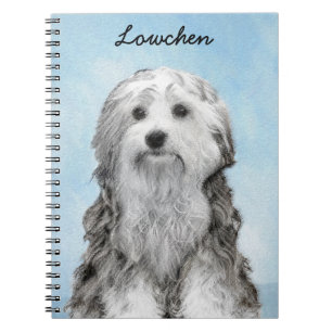 Lowchen Malerei - Niedliche Original Hunde Kunst Notizblock