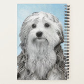 Lowchen Malerei - Niedliche Original Hunde Kunst Planer (Rückseite)