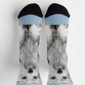 Lowchen Malerei - Niedliche Original Hunde Kunst Socken (Oben)