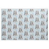Lowchen Malerei - Niedliche Original Hunde Kunst Stoff (Fat Quarter (45,7 x 55,9 cm))