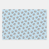 Lowchen Malerei Silber und Cream Original Hunde Ku Geschenkpapier Set (Vorderseite)