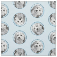 Lowchen Malerei Silber und Cream Original Hunde Ku