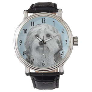 Lowchen-Malerei - Süße originelle Hundekunst Armbanduhr
