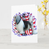 Löwchen Patriot Karte (Gelbe Blume)