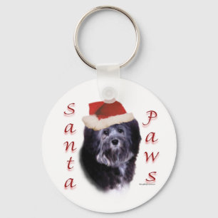 Lowchen Santa Paws Schlüsselanhänger