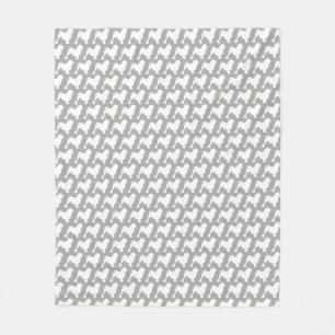 Lowchen Silhouette-Muster Fleecedecke