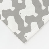 Lowchen Silhouette-Muster Fleecedecke (Ecke)