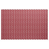 Lowchen Silhouette-Muster-Rot Stoff (Yard (91,4 cm))