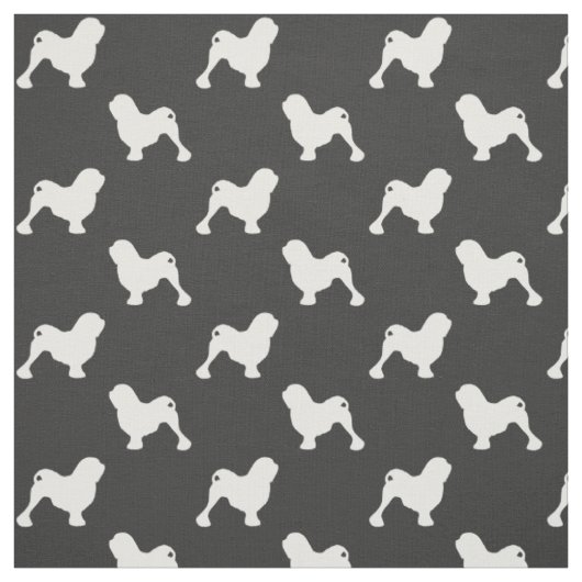 Lowchen Silhouette-Muster Stoff (Muster)
