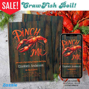 Lowcountry Boil Crawfish Party Rustikal Einladung