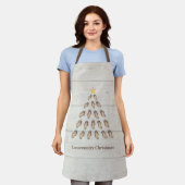 Lowcountry Oyster Weihnachtsbaum auf Holzplanke Schürze (Getragen)