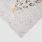 Lowcountry Oyster Weihnachtsbaum auf Holzplanke Seidenpapier (Ausschnitt)