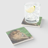 Löwe 001 steinuntersetzer (Seitenansicht)