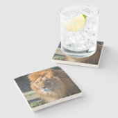 Löwe 013 steinuntersetzer (Seitenansicht)