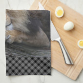 Löwe 030 geschirrtuch (Viertel Falte)