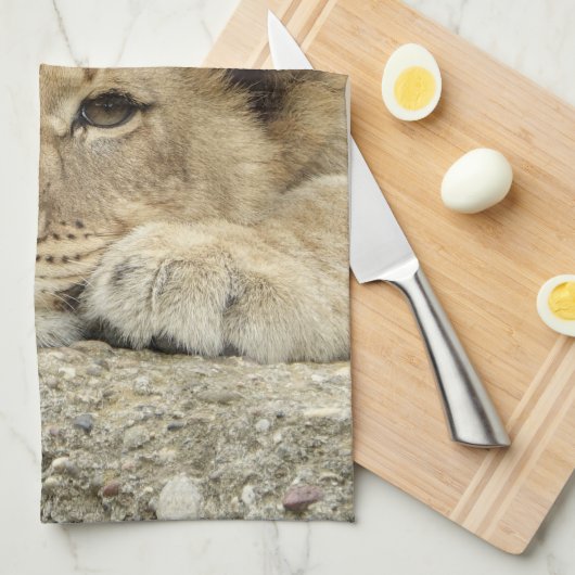 Löwe 040 geschirrtuch (Viertel Falte)