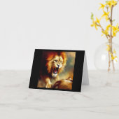 Löwe (10) Wildkatze Karte (Gelbe Blume)