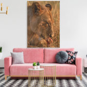 Löwe 12 leinwanddruck (Insitu (Wohnzimmer))