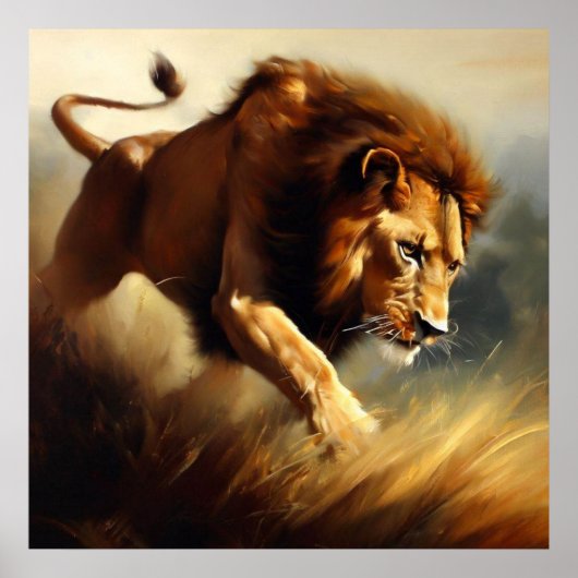 Löwe (12) Wildkatze Poster (Vorne)