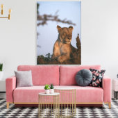 Löwe 13 leinwanddruck (Insitu (Wohnzimmer))