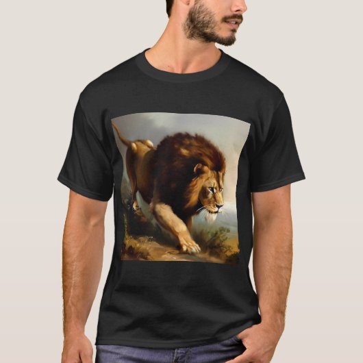 Löwe (13) Wildkatze T-Shirt (Vorderseite)