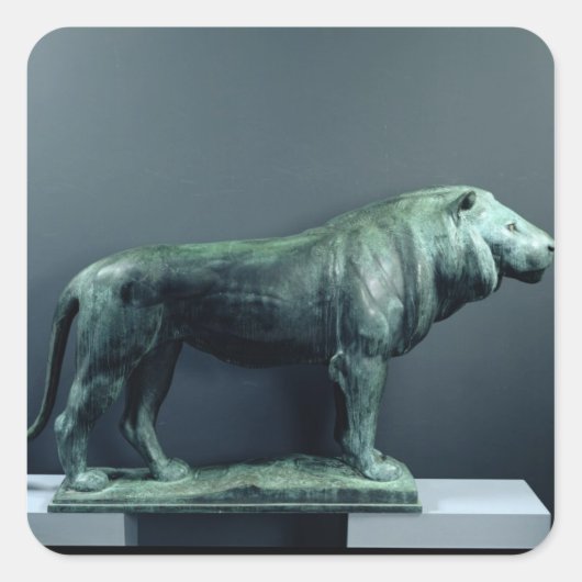 Löwe, 1904 quadratischer aufkleber (Vorderseite)