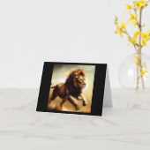 Löwe (1) Wildkatze Karte (Gelbe Blume)