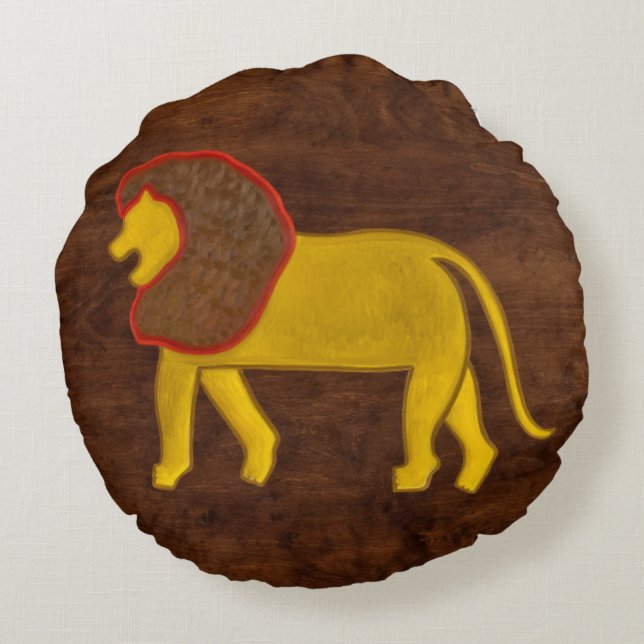 Löwe 2008 rundes kissen (Rückseite)