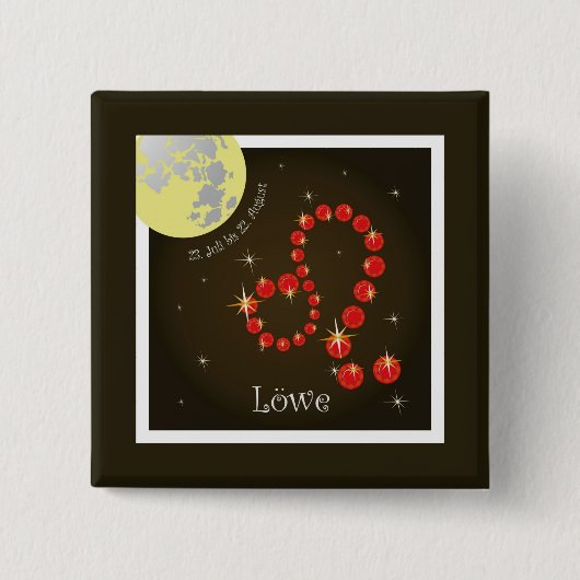Löwe 23. Juli bis 22. August Buttons (Vorderseite)