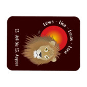 Löwe 23. Juli bis 22. August Flexi Magnet (Horizontal)
