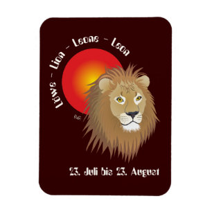 Löwe 23. Juli bis 22. August Flexi Magnet