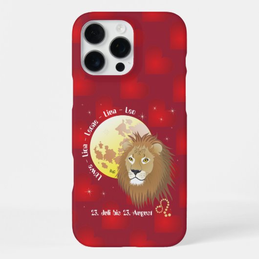 Löwe 23. Juli bis 22. August  iPhone Hüllen Hülle (Rückseite)