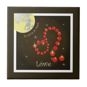 Löwe 23. Juli bis 22. August Keramik Fotofliese Fliese