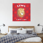 Löwe 23. Juli bis 22. August Leinwand (Insitu (Schlafzimmer))