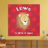 Löwe 23. Juli bis 22. August Leinwand (Insitu (Wohnzimmer))