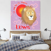 Löwe 23. Juli bis 22. August Leinwand (Insitu (Schlafzimmer))