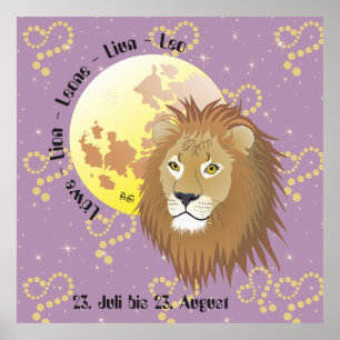 Löwe 23. Juli bis 22. August Poster