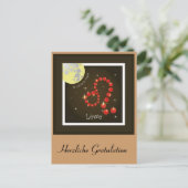 Löwe 23. Juli bis 22. August Postkarte (Stehend Vorderseite)