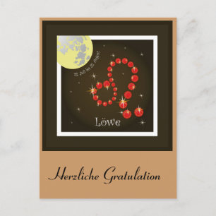 Löwe 23. Juli bis 22. August Postkarte